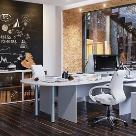 Мебель для персонала белого цвета Мебель для персонала белого цвета